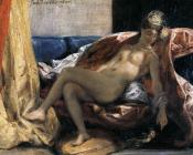 Woman with a Parrot - 欧仁·德拉克洛瓦